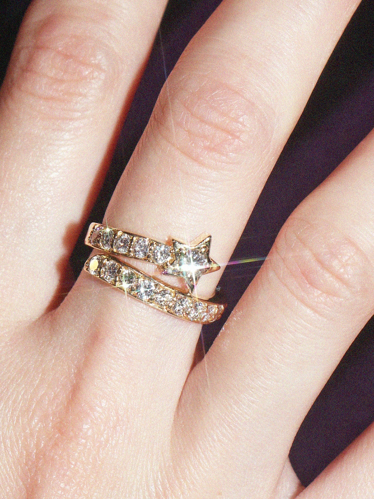 数々の賞を受賞 Selection Jewelry 18Kダイヤモンドスターモチーフリング 小物